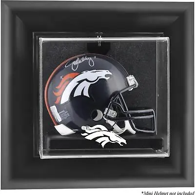 Broncos Black Framed Wall Mini Helmet Logo Display Case-Fanatics • $79.99