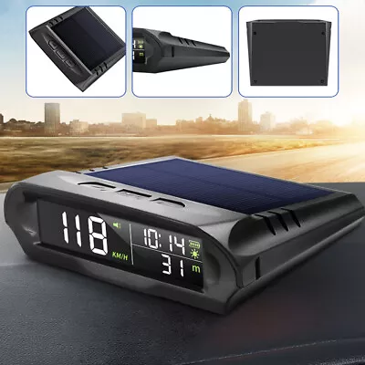 Car Digital Speedometer Wireless HUD Headup Display Solar GPS LCD Screen KMH/MPH • $39.85