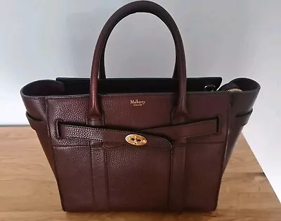 Genuine Mulberry Small Zipped Bayswater Oxblood  Leather Bag • £325