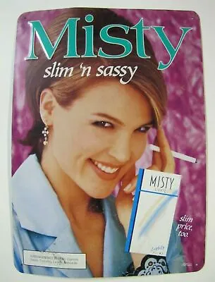 MISTY SLIM N SASSY CIGARETTES Banned Advertising Sign Slim Price Too • $44