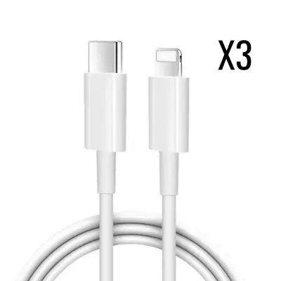 Fast Charging USB Apple IPhone Charger 6 7 8 XS 11 12 13 14 Pro IPad - Pack Of 3 • £4.80