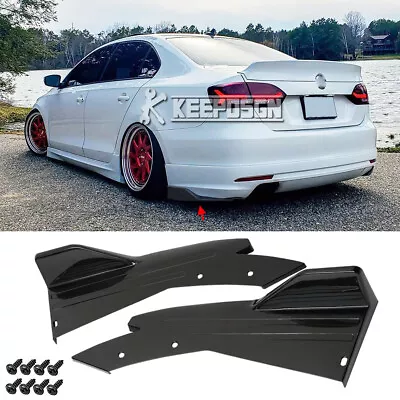 For VW Passat Jetta MK6 MK7 Rear Bumper Diffuser Splitter Spoiler Lip ABS Chin • $45.21