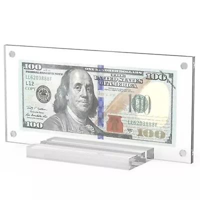 Dollar Bill Frame Dollar Bill Display Holder Money Frame For Collectors Curr... • $20.76