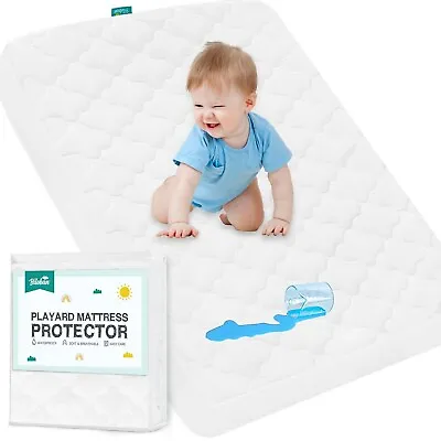 Waterproof Mattress Pad Cover Fits Graco Pack N Play / Mini Crib 39 X27  White • $16.98