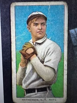 1909-11 T206 Sweet Corporal Christy Mathewson White Cap  • $750