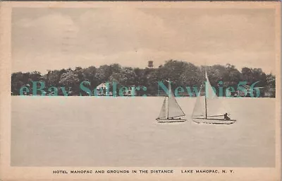 Lake Mahopac NY - HOTEL MAHOPAC & BOAT HOUSE - Postcard Putnam County • $10