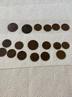 LOT OF 18 MIXED OLDER CHINESE CASH COINS 6 Have Holes For Pendants • $35