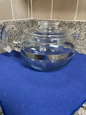 Vintage Pyrex Glass Flameware 6 Cup Tea/Coffee Pot 8446-B With Lid And Handle • $16