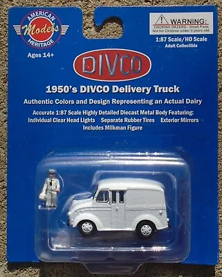 Divco 1:87 Scale HO Milk Truck W/Milkman White Unmarked AHM87-WH • $24.95