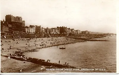 £0.65 • Buy Brighton Beach From West Pier 1924 Rp Postcard Hardwick Chesterfield