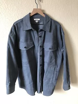 Madewell Oversized Corduroy Twill Shirt Jacket Size XL Blue • $15