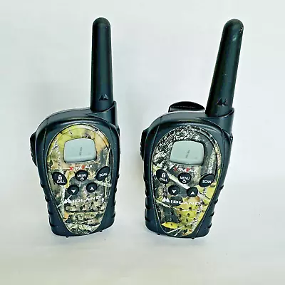 Midland LXT385 Camo Handheld 2-Way Walkie Talkie Radio Set Of 2 TESTED WORK • $22.49