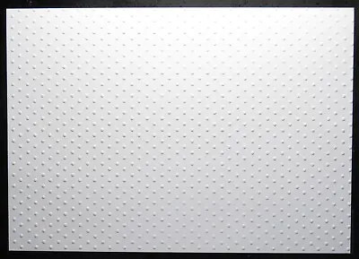 A4 Premium Quality Matte Craft Card 300gsm - Embossed Design POLKA DOTS - White • £5.45
