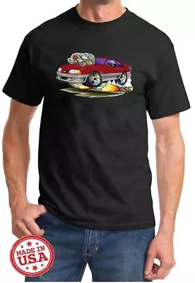 1987-93 Ford Mustang GT 5.0 Hatchback Cartoon Color Tshirt NEW FREE SHIPPING • $20