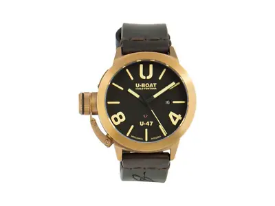 £1771 • Buy U-Boat Classico U-47 Bronzo Automatic Watch, Bronze, Black, 47 Mm, Leather, 7797
