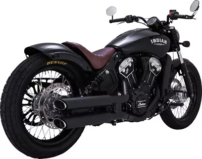 Vance & Hines PCX Twin Slash Dual Slip-On Mufflers Black #48323 Indian Scout • $799.99