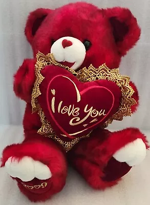 2009 DanDee Valentine’s Day Red Sweetheart Love Teddy Bear Plush Doll I Love You • $14.99