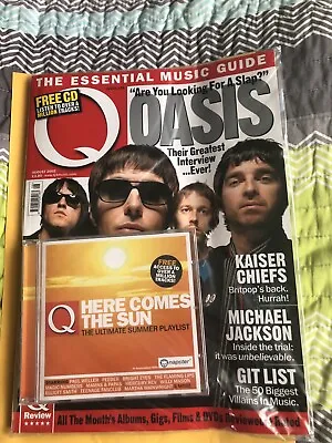 Q Aug #229 2005 Oasis Charlotte Church Kaiser Chiefs Michael Jackson Free CD! • $34.95