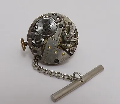 Genuine Vintage Watch Movement Tie Pin Tack Steampunk Handcrafted Men Jewelry • $12.99