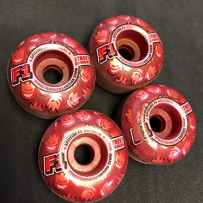 Spitfire F1 Street Burners Edition Skateboard Wheels Custom Blood Red Gold 54mm • $26