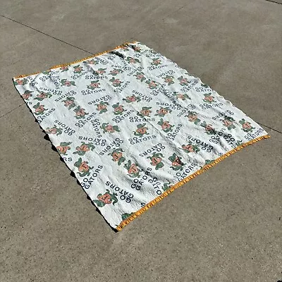 Vintage Florida Gators ‘Go Gators’ Blanket As Is Worn Flaws Mascot • $10