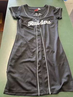 NFL For Her Oakland Raiders 01 Baseball Style Jersey Dress Size Large • $19.99