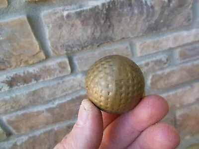 Vintage Golf Ball Brass Paperweight Desktop 9 Ounce • $11.95