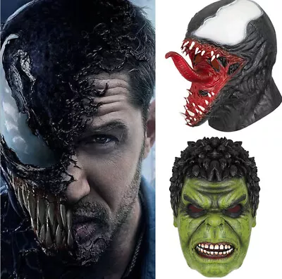 Masquerade Halloween Latex Venom Hulk Head Mask Prank Party Cosplay Costume Prop • $21.99