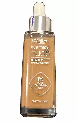 L'Oreal Paris True Match Nude Plumping Tinted Serum Shade 7-8 Tan-Deep (959) • £7.99