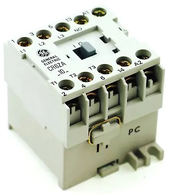 New GE Miniature Din Rail Magnetic Contactor CR6ZAV 12VDC Coil CA4-5C-10-12D 1NO • $39.99