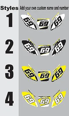 2000-2001 Suzuki RM80 RM 80 Number Plates Side Panels Graphics Decal • $38.99