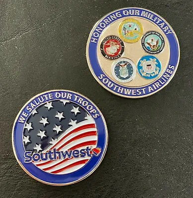 Southwest Airlines Military Salute Challenge Coin  • $8.99