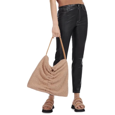 $103.79 • Buy STAUD Womens Black Faux Leather Embossed High Rise Ankle Pants 12 BHFO 3311