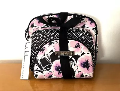 Nicole Miller New York 3 PC Compartment Floral Makeup Toiletry Bag Set New • $19.99