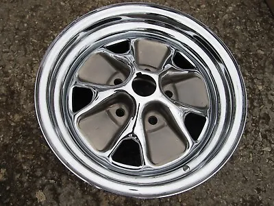 New Year One  Mustang Styled Steel Chrome GT Wheel 14  X 6  Made In USA • $149.99