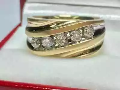 2CT Round Cut Lab Created Diamond Men's Wedding Band Ring 14K Yellow Gold Plated • $108