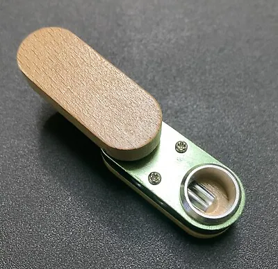 Metal And Wood  Monkey Pipe  Portable Compact Smoking Pipe - Green & Light Wood • $10.99