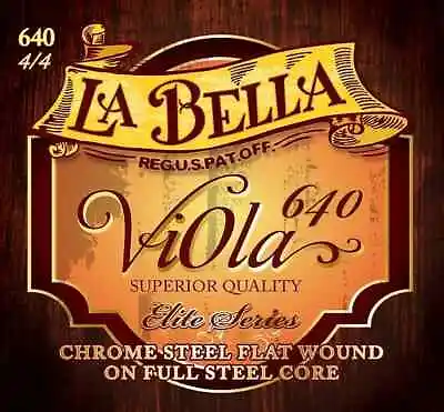 La Bella 640 Chrome Steel Flat Wound Viola String Set • $43.99