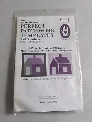 Marti Michell PERFECT PATCHWORK TEMPLATES Set J For 6  Schoolhouse Quilt Block • $10