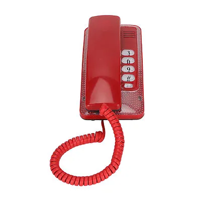 (Red)Corded Phone KXT438 Home Phone Wall Mounted Corded Telephone With  • £13.81