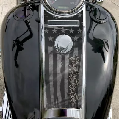 Ghost Flag We The People Dash Insert Fits Harley Road King Dash Console 8 - 23👹 • $28.99