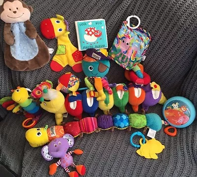 13 Baby Toys Sassy Lamaze Inchworm Moth Book Pirate Infantino Musical Crib Lovey • $29.99