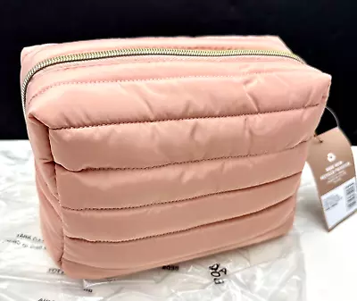 New Sonia Kashuk Pink Loaf Makeup Cosmetic Travel Bag Pink Blush Puffer Zipper • $16.99