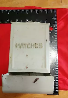 Vintage Tin Match Holder Dispenser PRIMITIVE - CAN BE PAINTED • $12.99