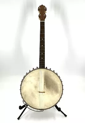 Antique 1920 Fairbanks Vega Style N 4-String Banjo Steel Back With Case • $599