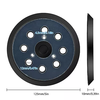 Easy Install 5 Inch 8 Hole Hook&Loop Orbital Sander Pad 3 Screw Hole For Makita • $11.96