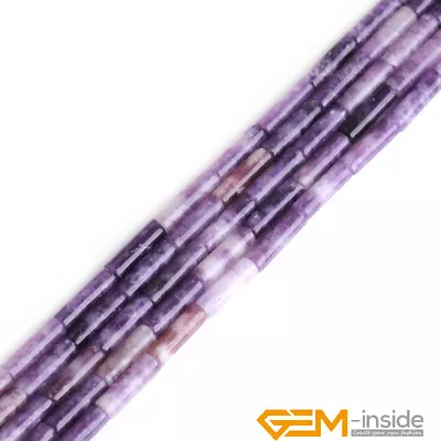 4x13mm Natural Assorted Gemstone Loose Column Tube Loose Beads Jewelry Making • $5.07