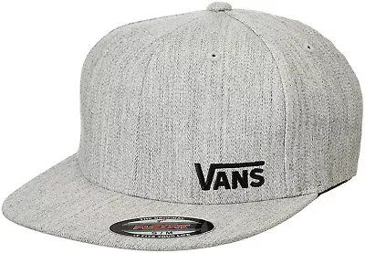 Vans Off The Wall Men's Splitz Flex Fit Hat Cap In Small/Medium Heather Grey • $29.99