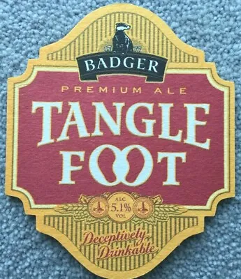 Hall & Woodhouse Badger Tangle Foot Premium Ale Beer Mat  • £1.50