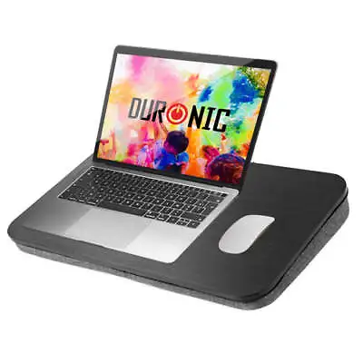 Duronic Laptop Tray With Cushion DML412 | Ergonomic Lap Desk For Bed Sofa Car  • £29.99